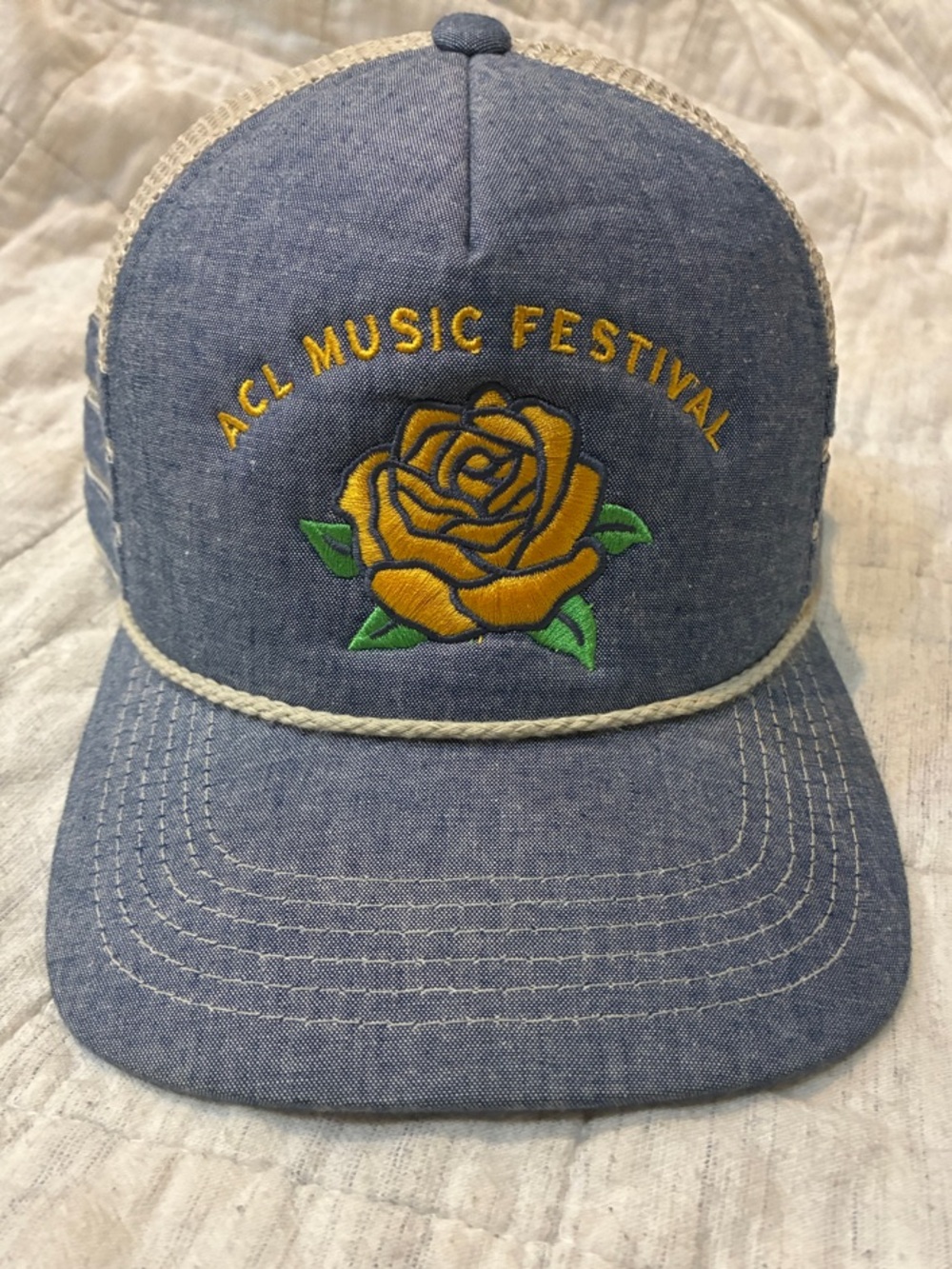Howler Brothers Blue and Tan ACL Music Festival Rose Trucker Hat